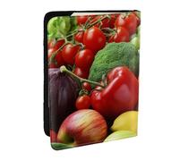 Fresh Vegetables Fruits Passport Holder for Travel,RFID Passport Cover Wallet PU Leather Passport Card Holder Case Cute Passport Protector for Women Men