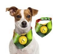 Fresh Vegetables Fruits Print Pet Scarf Soft Comfortable Holiday Accessory For Christmas Warm Stylish Present
