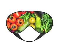 Fresh Vegetables Fruits Print Soft Eye Mask Beneficial Block Light Nap Night Use Travel Camping Meditation Yoga