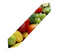 Fresh Vegetables Fruits Table Runner, Seasonal Kitchen Dining Table Runner, Party Center Decor for Home Tabletop Decor and Everyday Use 13x70 Inch