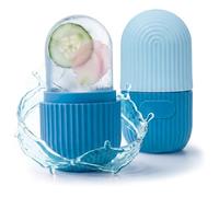 Fresh Vitality Ice Roller for Face & Eyes - Reusable Silicone Ice Facial Mould - Compact Depuffing Beauty Tool for Morning Puffiness, Dark Circles & Skincare Glow (Blue)