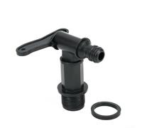 Fresh Waste or Drinking Water Tank Drain Tap with 3/4 Inch for BSP Thread Adapter for Caravan,Camper Van or Boat,Plastic Lever Valve for Flexible Pipe Connection and Outdoor RV Trailer Plumbing System