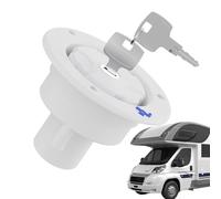 Fresh Water Filler Nozzle - Lockable Water Connection with 2 Keys, Temperature-resistant Replacement Lid for Caravans, Boats, Camping, Trucks