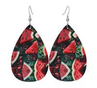 Fresh Watermelon Leather earrings, European and American style earrings for young women, birthday gifts/Valentine's Day gifts