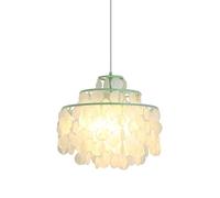Fresh Wind Bell Shell Chandelier LED French Metal Pendent Lamp Living Room and Dining Room Villa Suspended Chandelier Interior Home Decorat Lighting Adjustable Chandeliers