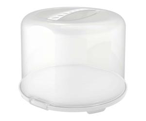 Fresh XL Round Cake Carrier White With Lid Ø 35.5 H. 26 Cm Eva - Buffet