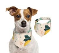 Fresh Yellow Lemons Summer Fruits,Dog Bandanas Cotton Pet Scarf Adjustable Bibs for Pet,M
