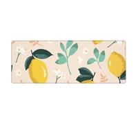 Fresh Yellow Lemons Summer Fruits,Mouse Pad Large Desk Pad Computer Keyboard Mouse Mat With Non Slip Rubber Base 30 x 80 cm