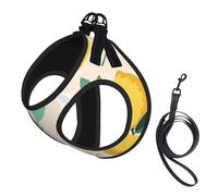 Fresh Yellow Lemons Summer Fruits,Pet Harness,Adjustable Reflective Dog Harness,Pet Leash Vest,L