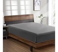 FreshCulture California King Fitted Sheet Only - Hotel Quality Fitted Sheet - Ultra Soft & Breathable - Brushed Microfiber - Deep Pocket - Cooling Fitted Sheets for Cal King Size Bed (Dark Grey)