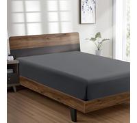 FreshCulture California King Fitted Sheet Only - Hotel Quality Fitted Sheet - Ultra Soft & Breathable - Brushed Microfiber - Deep Pocket - Cooling Fitted Sheets for Cal King Size Bed (Charcoal Gray)