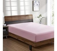 FreshCulture California King Fitted Sheet Only - Hotel Quality Fitted Sheet - Ultra Soft & Breathable - Brushed Microfiber - Deep Pocket - Cooling Fitted Sheets for Cal King Size Bed (Dusty Pink)