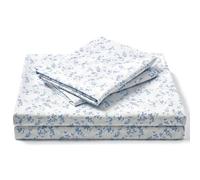 FreshCulture Floral Bed Sheets - Ultra Soft Full Size Bed Sheets - Brushed Microfiber Blue Floral Sheets - Deep Pockets - Easy Care - Hotel Luxury 4 Piece Flower Printed Sheets Full, Lille