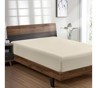 FreshCulture King Fitted Sheet Only - Hotel Quality Fitted Sheet King Size - Ultra Soft & Breathable - Brushed Microfiber - Deep Pocket - Cooling Fitted Sheets for King Size Bed (Cream)