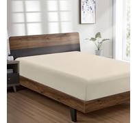 FreshCulture King Fitted Sheet Only - Hotel Quality Fitted Sheet King Size - Ultra Soft & Breathable - Brushed Microfiber - Deep Pocket - Cooling Fitted Sheets for King Size Bed (Sand)