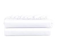 FreshCulture Queen Fitted Sheet Only 2 Pack - Hotel Quality Fitted Sheet Queen Size - Ultra Soft & Breathable - Brushed Microfiber - Deep Pocket - Cooling Fitted Sheets for Queen Size Bed (White)
