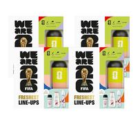 Freshest Line-Ups FIFA Gift Set for Her 4 Pack, Anti-Perspirant, Body Wash, Body Spray & Limited Edition Water Bottle ,3 Piece Self-Care Kit for Women, Official FIFA Football Gift Box