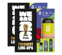 Freshest Line-Ups FIFA Men’s Grooming Gift Set- 2 Pack, Anti-Perspirant, Body Wash, Body Spray & Limited Edition Water Bottle, 3 Piece Set for Him Official FIFA World Cup Merchandise