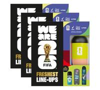 Freshest Line-Ups FIFA Men’s Grooming Gift Set- 3 Pack, Anti-Perspirant, Body Wash, Body Spray & Limited Edition Water Bottle, 3 Piece Set for Him Official FIFA World Cup Merchandise