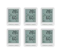 Freshliance Bluetooth Temperature Humidity Data Logger Recorder, Refrigerator Freezer Thermometer Hygrometer, Digital Remotely Temperature Humidity Monitor Sensor with Smart APP Data Analysis, 6packs