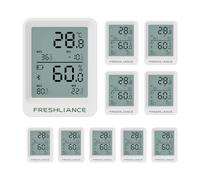 Freshliance Bluetooth Temperature Humidity Data Logger Recorder, Refrigerator Freezer Thermometer Hygrometer, Digital Remotely Temperature Humidity Monitor Sensor with Smart APP Data Analysis, 10packs