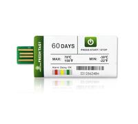 Freshliance Fresh Tag1 Pdf Temperature Logger 60 Days 10 Pack USB Disposable Temperature Data Recorder Tracker Easy Operation No Software (10pack)