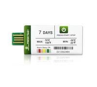 Freshliance Fresh Tag1 USB Temperature Recorder Graph 7 Days 1/2/3/10/20/50/100 Pack Single Use Pdf Temperature Data Logger Tracker Cold Chain Shipping Transportation No Setup No Software (50pack)