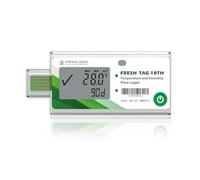 Freshliance LCD Temperature Humidity Data Logger, Single Use USB Temperature Humidity Recorder with PDF or CSV Report, 65000 Readings -30℃~70℃ High Accuracy, 7days, 1pack, Fresh Tag10TH