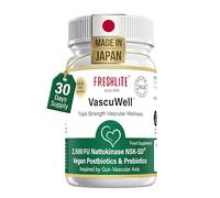 FRESHLITE High Strength 2500FU Nattokinase NSK-SD - Blood Pressure & Circulation Support - Vegan Postbiotics & Prebiotic Fibre - Heart Health - JNKA Certified - VascuWell™ 60 Vegan Capsules