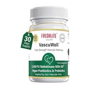 FRESHLITE Nattokinase 2500 FU NSK-SD - Heart & Circulation Support - Cholesterol & Blood Pressure Wellness - Vegan Postbiotics & Prebiotics - VascuWell™ 60 Vegan Capsules, Made in Japan