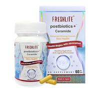 FRESHLITE Premium Japanese Ceramide & Postbiotics | Vegan Supplement for Hydrated, Clear & Radiant Skin | Sensitive Skin, Barrier & Elasticity Support | 60 Capsules