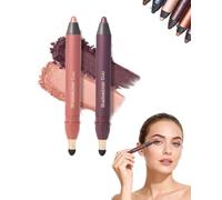 Freshlus Shadow Liner 2-in-1 Eyeliner & Eyeshadow, Waterproof Smudge-Proof Duo Eye shadow Stick with Smudge Brush, Duo Eyeshadow Stick for Effortless Smoky or Natural Eye Makeup (Smolder+ Hypnotic)