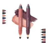 Freshlus Shadow Liner 2-in-1 Eyeliner & Eyeshadow, Waterproof, Smudge-Proof Duo Eye Shadow Stick with Smudge Brush, Long-Lasting, Smooth, Effortless Smoky or Natural Eye Makeup (Smolder+Hypnotic)