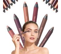 Freshlus Shadow Liner 2-in-1 Eyeliner & Eyeshadow, Waterproof, Smudge-Proof Duo Eye Shadow Stick with Smudge Brush, Long-Lasting, Smooth, Effortless Smoky or Natural Eye Makeup (Mix-6PCS)