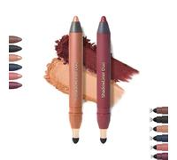 Freshlus Shadow Liner 2-in-1 Eyeliner & Eyeshadow, Waterproof, Smudge-Proof Duo Eye Shadow Stick with Smudge Brush, Long-Lasting, Smooth, Effortless Smoky or Natural Eye Makeup (Heat+Sizzle)