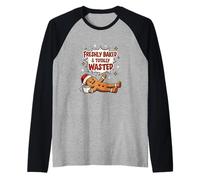 Freshly Baked and Overcaffeinated - Gingerbread Mood Raglan Baseball Tee