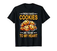 Freshly Baked Cookies Way to My Heart Stack Cookie Lover T-Shirt