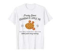 Freshly Baked Grandma’s Apple Pie Retro Foodie Nostalgic T-Shirt