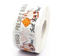 Freshly Baked Stickers,Thank You Sticker for Baked Goods 500 PCS