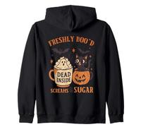 Freshly Boo'd Coffee Dead Inside Screams Sugar Zip Hoodie