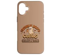Freshly Boo'd Coffee Served with Scream and Sugar Halloween Case for iPhone 16 Plus