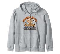 Freshly Boo'd Coffee Served with Scream and Sugar Halloween Zip Hoodie
