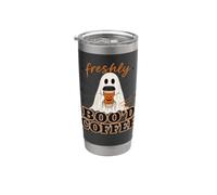 Freshly Boo'd with Scream and Sugar Halloween Ghost Coffee Stainless Steel Insulated Tumbler