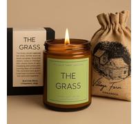 Freshly Cut Grass Luxury Hand Poured Candle | Eco Friendly | Vegan | 50+ Hour Burn Time | Soy Wax Premium Candle | Hand Crafted | Artisian | Small Batch | (FBA)