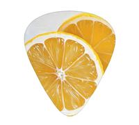 Freshly cut lemon Guitar picks in thin, medium, and thick sizes, 12-piece set, suitable for electric guitar and various instruments