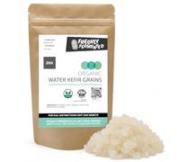 Freshly Fermented Organic Water Kefir Grains 20g Starter - Live Active Tibicos Cultures, Vegan, Organic Food Federation Certified, Brew 1L Fizzy Fermented Drink in 48 Hours, UK Grown