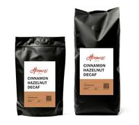 Freshly Roasted Hormozi Coffee - Cinnamon Hazelnut Flavoured Decaf Coffee Beans 1kg - Medium Roast
