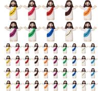 Freshmagis 50Pcs Mini Jesus Figures- Jesus Loves You Bulk Tiny Jesus Toys Little Jesus Figures to Hide and Seek Classic Religious Gifts Sunday School Baptism Church Events
