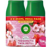 Freshmatic Twin Refill 2pk x 250ml - Tokyo - Fragrances Your Home For Up To 70 Days Per Refill When On Low Setting - Fragrance: Cherry Blossom & Hibiscus