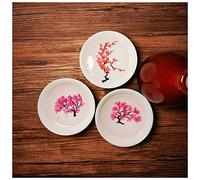 FrEshn Cup Magic Sakura Cup Japanese Hot Cold Temperature Discoloration Color Changing Teacup Ceramic Kung Fu Tea Cup Tea Bowl Drink Cup Tea Cup (Color : Cold and Hot Change, Size : 3pcs)